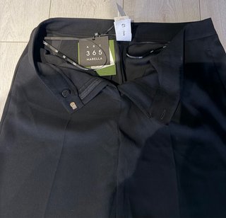 Pantaloni neri eleganti donna tg 50 top smanicata