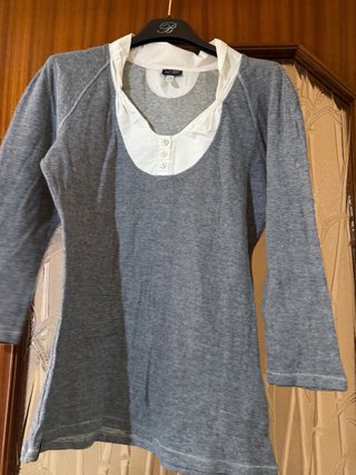 Blusa Armani Jeans Grigio Bianco