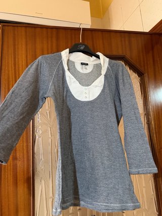 Blusa Armani Jeans Grigio Bianco