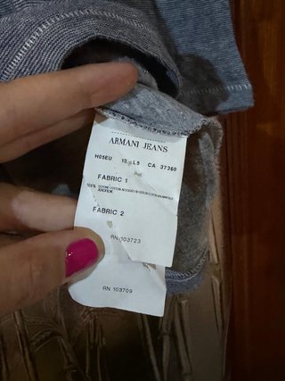 Blusa Armani Jeans Grigio Bianco