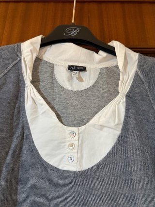 Blusa Armani Jeans Grigio Bianco