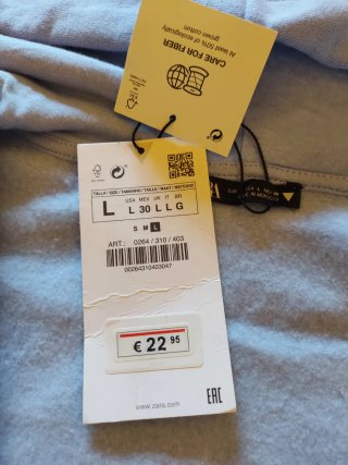 Sudadera azul cielo - talla L de Zara