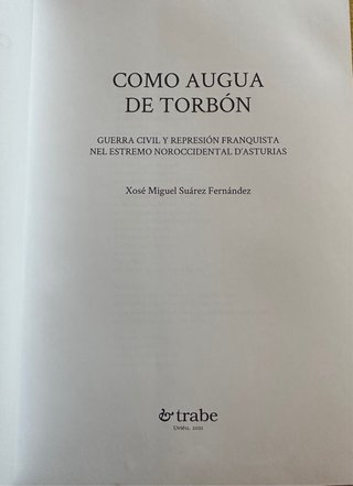 Libro como augua de torbón..trabe 2021