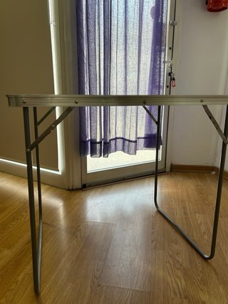 Mesa plegable camping gris 60x69x80