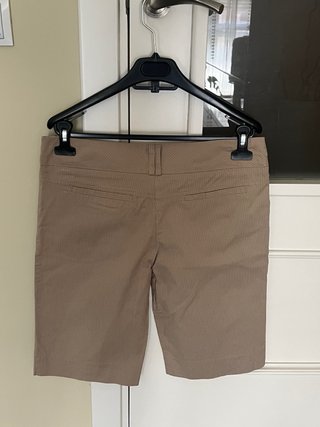 Bermudas mujer beige rayas