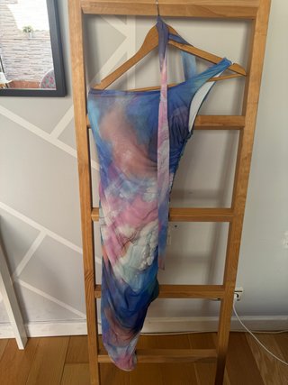 Vestido malla estampado