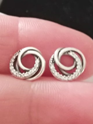 Pendientes Pandora Aro Entrelazado Plata
