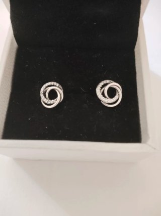 Pendientes Pandora Aro Entrelazado Plata