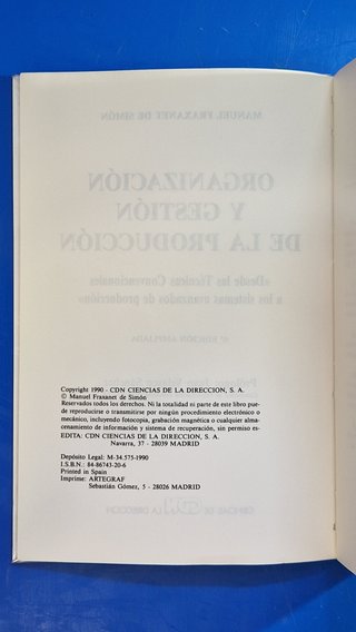 Organizacion y Gestion de la Produccion