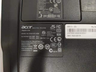 Portátil Acer Aspire One ZG8 Negro