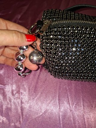Bolso de fiesta El Caballo negro y plateado