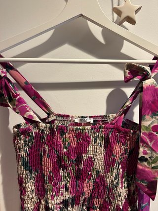 Vestido largo flores tirantes