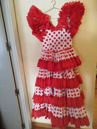 Traje de flamenca niña talla 10
