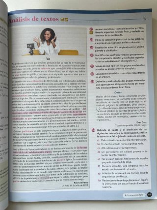 Lengua castellana y literatura II, 2°BACH