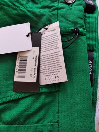 Pantalón Guess Verde Manzana (Talla W:32 - L:32)
