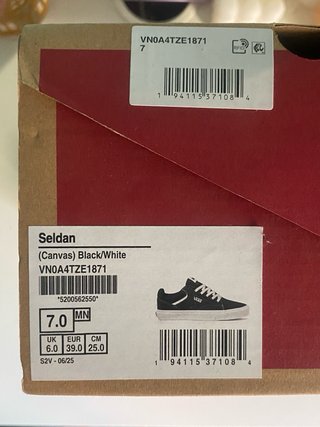 Zapatillas Vans Seldan Talla 39 Nuevas