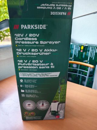 Pulverizador Parkside 12V/20V 5L + Batería