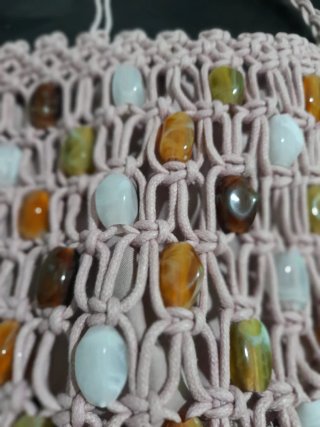 Bolso crochet con Cuentas Multicolor