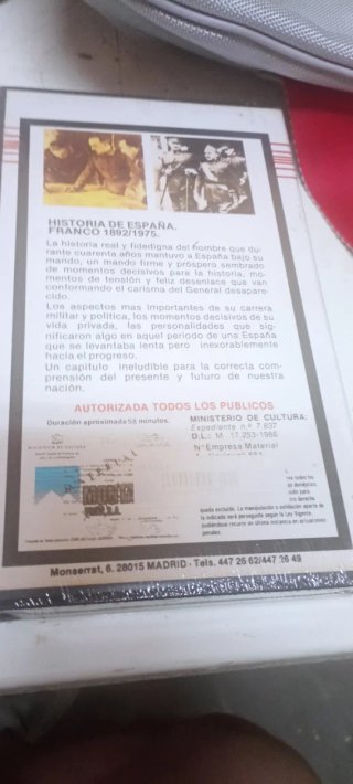 3 Películas VHS sobre Franco (Español