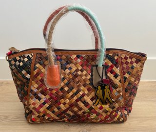 Espectacular Bolso Ibiza Piel Trenzada Boho Chic