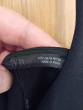 Top Zara Negro Encaje Talla M