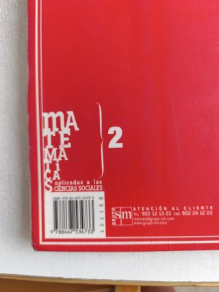 Matemáticas aplicadas a las ciencias sociales. ...