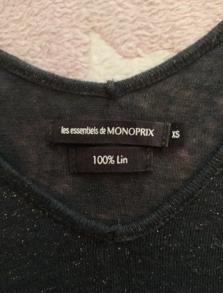 Camiseta tirantes lino Monoprix