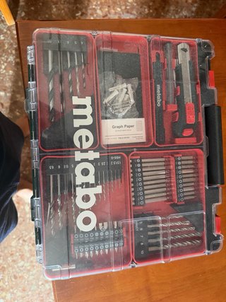 Maletín de herramientas y brocas