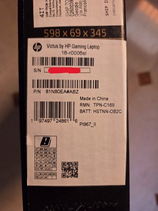 Portatile HP Victus 16" 16-r0006sl SSD 1TB Win11PR