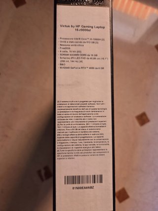 Portatile HP Victus 16" 16-r0006sl SSD 1TB Win11PR