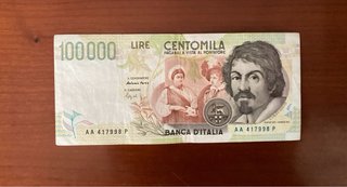 Banconote 100.000 Lire - Lotto 7 pezzi