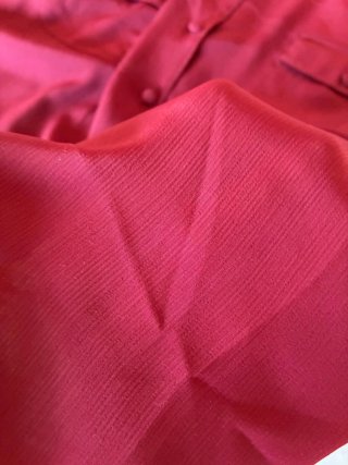 Camicia Pura Seta Donna Rossa
