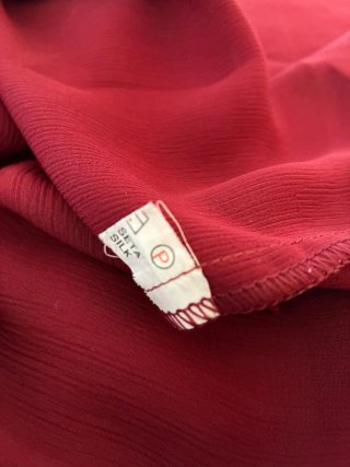 Camicia Pura Seta Donna Rossa