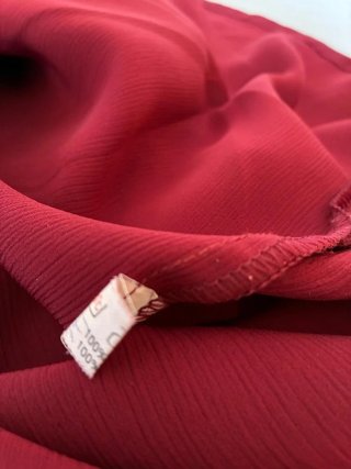 Camicia Pura Seta Donna Rossa