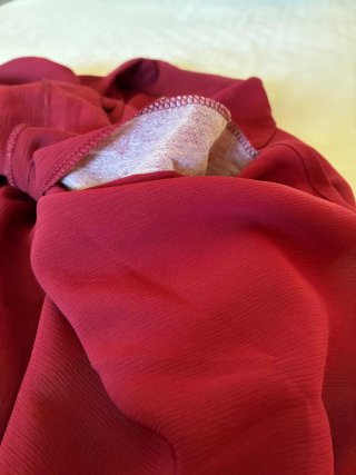 Camicia Pura Seta Donna Rossa