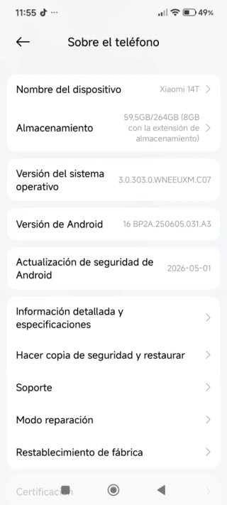 OFERTA Xiaomi 14T Negro
