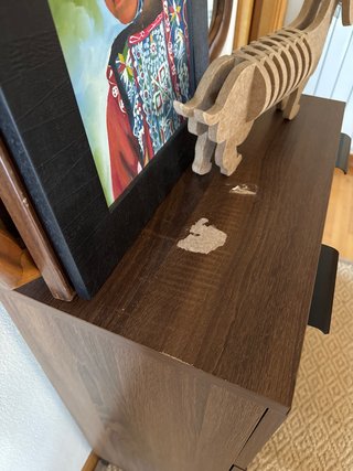 Mueble de madera con 3 cajones  aparador cajonera