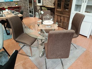 Mesa redonda cristal 120 cm