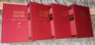 Gregorio Marañon, tomos VII, VIII, IX, y X.