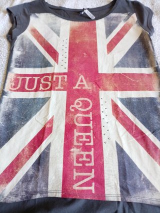 Camiseta Bandera UK Queen Talla S