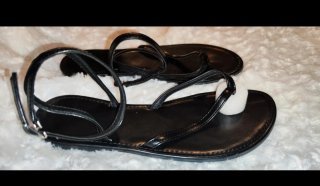 Sandalias planas negras T.40