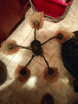 Lámpara de techo vintage 5 brazos