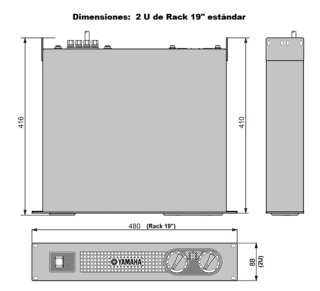 Amplificador Yamaha CP2000 Potencia 2000W RMS