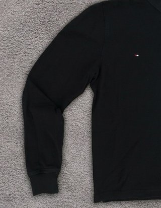 Polo Tommy Hilfiger Negro Manga Larga Talla XL