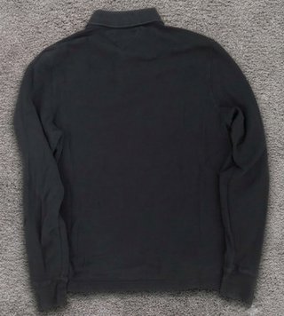 Polo Tommy Hilfiger Negro Manga Larga Talla XL