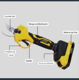 Tijeras Podar Eléctricas Recargables (2 Baterías)