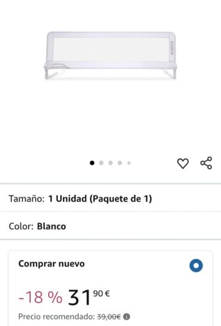 Asalvo Barrera de Cama 2 en 1 de 150 cm para Niños