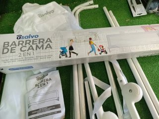 Asalvo Barrera de Cama 2 en 1 de 150 cm para Niños