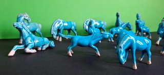 Lote 14 caballos porcelana china