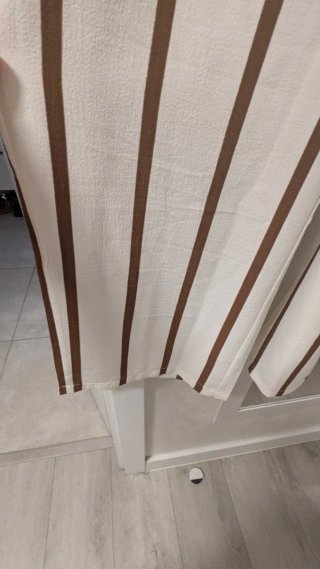 Pantalón palazzo rayas marrones y blancas